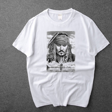 加勒比海盗衣服装杰克船长 约翰尼德普CARIBBEAN PIRATES短袖T恤