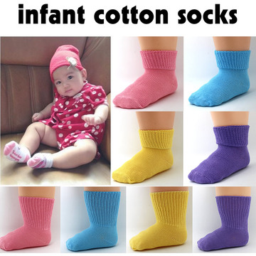 一件代发初生全棉婴儿袜子新生儿袜子男女小童袜儿童潮纯棉短袜