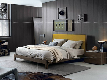 日式1.5/1.8米纯实木白橡木双人床环保卧室家具欧式现代简约