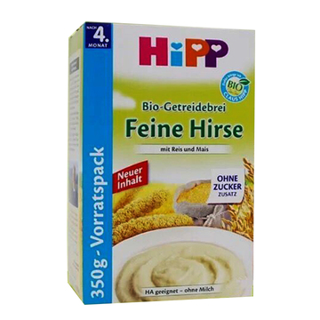 德国正品现货HiPP有机小米免敏米粉宝宝辅食粗粮包邮特价350g