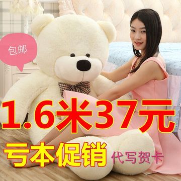 公仔抱抱熊抱枕泰迪熊布娃娃毛绒玩具熊猫生日礼物送女友情人节