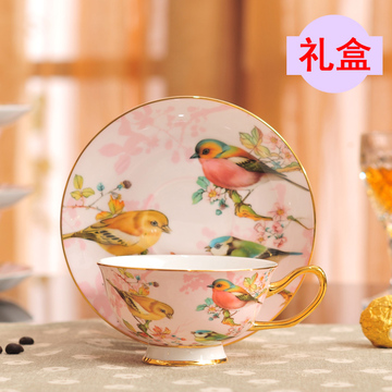 高档欧式骨瓷咖啡杯套装陶瓷咖啡杯碟英式下午茶花茶茶具釉中彩