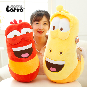 韩国爆笑虫子larva臭屁虫鼻涕虫 抱枕创意玩偶送男女生礼物包邮