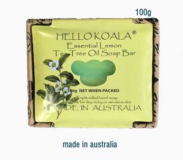 HELLO KOALA 柠檬茶树精油手工皂 100g澳大利亚皂