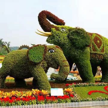 绿雕制作仿真植物景观造型大型人造草坪雕塑花雕彩雕绢花造型制作