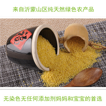 沂蒙山农家自产黄小米宝宝米月子米纯天然有机小米子2015新米500g