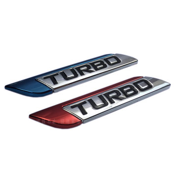 汽车个性改装车贴 金属TURBO车标涡轮增压车尾标字标 金属车身贴