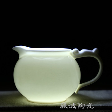 德化白瓷正品优质纯白陶瓷公道杯分茶器功夫茶具茶海茶道配件公杯