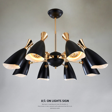 设计师简约鸭嘴餐厅吊灯北欧创意简约玫瑰金铝材灯具客厅卧室灯饰