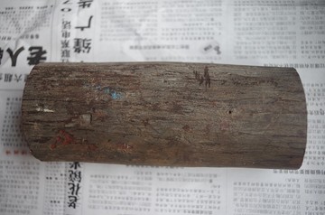 多金星印度小叶紫檀拆房老料圆柱子摆件实心木料拆房料原料1.91斤