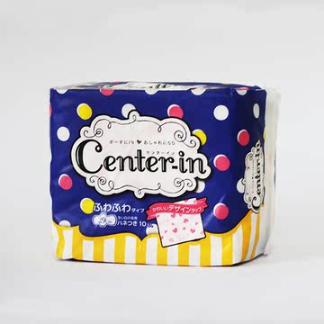 CENTER-IN棉柔卫生巾日本原装进口夜用卫生棉透气亲肤无荧光剂
