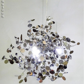 北欧创意餐厅吊灯现代简约不锈钢个性艺术客厅LED 3-4头吊灯