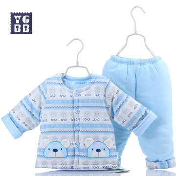 2016新款英格贝贝冬装男女宝宝加厚棉袄纯棉服两件套装婴幼儿保暖