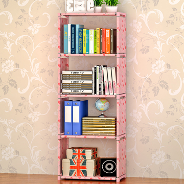 索尔诺简易书柜组装书架学生书橱杂物收纳柜杂物整理置物架层架