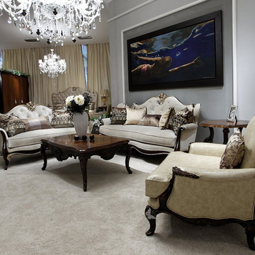 欧式沙发新古典实木沙发组合样板房高档沙发定制现代简约沙发特价