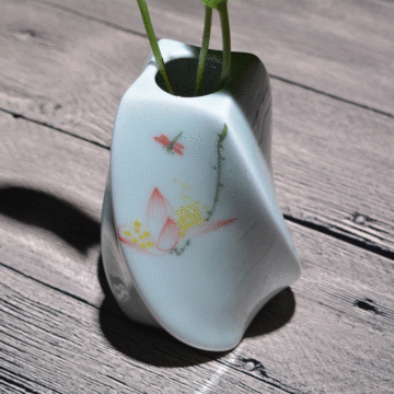 小花瓶瓷器摆件陶瓷艺术水培小口细口复古小清新迷你荷青花瓷花瓶