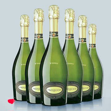 意大利原瓶原装进口DOCprosecco起泡香槟酒女士甜型红酒整箱六支