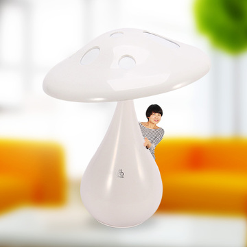 简约可爱蘑菇装饰台灯 触控可调光充电夜灯 空气净化负氧离子灯