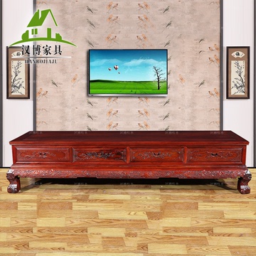 红木家具电视柜 巴里黄檀老挝红酸枝电视柜实木花枝木储物柜地柜