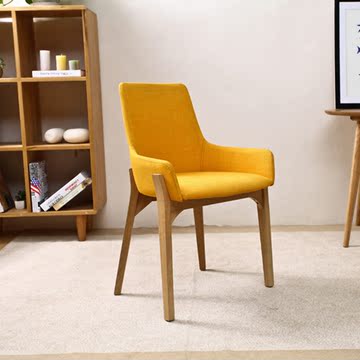 实木餐椅橡木定制家具现代简约组装Z型椅皮艺家用电脑椅欧式椅子