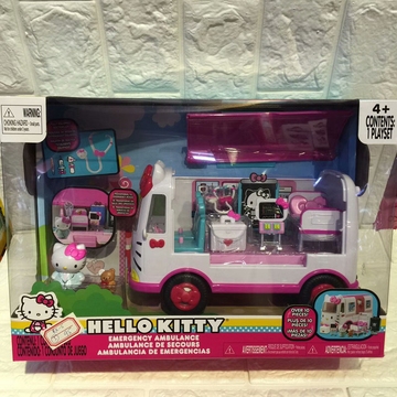 实拍包邮香港jada凯蒂猫hellokitty正版授权救护车场景过家家玩具