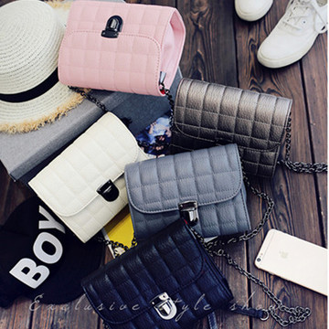 2016夏季新款韩版小方包时尚女包迷你小包包链条包单肩包斜挎包潮