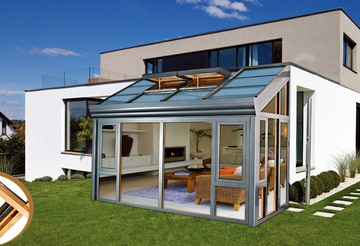 阳光房别墅 断桥铝钢化玻璃房封阳台 露台 花园植物房设计定制