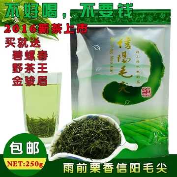 2016新茶 绿茶 信阳毛尖 绿茶250g袋装茶叶正宗产地高山嫩芽茶