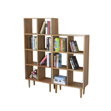 日式全实木书架北欧橡木书房家具书柜橱组合环保展示架简约置物架