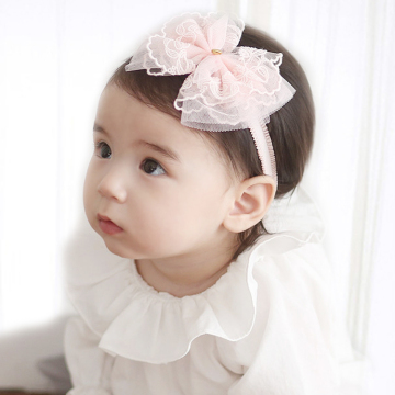 0-1-2-3-4岁新生婴幼儿头饰蕾丝松紧女童头发发箍小女孩发带韩国