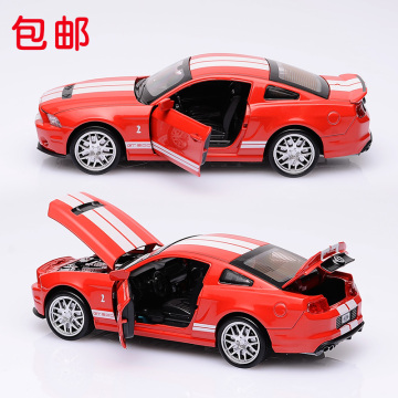 嘉业1:32福特野马GT跑车玩具儿童玩具声光合金回力玩具小汽车模型