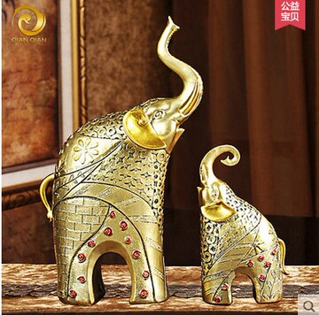 大象家装饰品摆件客厅工艺家居酒柜摆设创意结婚礼物现代简约欧式