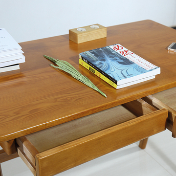 纯实木电脑桌创意台式简易家用组装1.2米简约现代学生双人书桌子