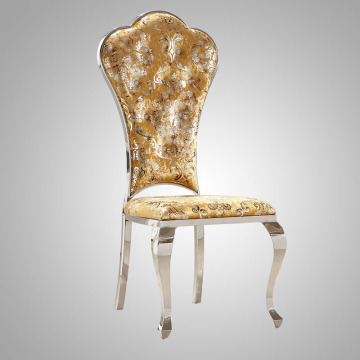 欧式古典高档不锈钢餐椅绒布拉钻餐厅餐椅酒店餐椅后现代餐椅