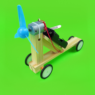 DIY科技小制作发明 空气动力车风力车模型 中小学科普拼装材料