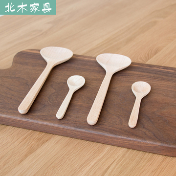 北木家具 简约日式勺子实木餐具木勺子榉木实木咖啡勺汤勺饭勺