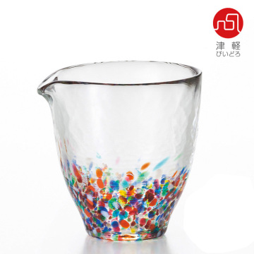 现货 日本进口nubeta津轻玻璃手工哨子彩色水晶玻璃水杯茶杯