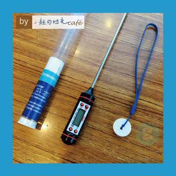 【现货】不锈钢探针笔式温度计 LED显示液体电子测温笔手冲咖啡必
