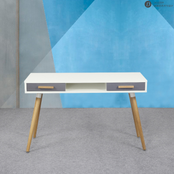 现代简约北欧实木烤漆书桌电脑桌 带抽屉可储物桌子