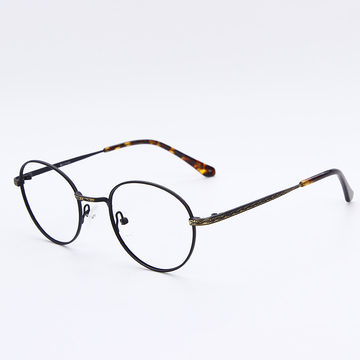 彩迪韩版复古男女款超轻全框金属文艺学院风圆镜架近视眼镜31597
