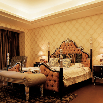 欧式床实木床新古典床简约双人床1.8米床婚床布艺床时尚公主床