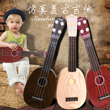婴幼儿吉他乐器儿童玩具包邮 早教仿真迷你四弦可弹奏初学1-3岁