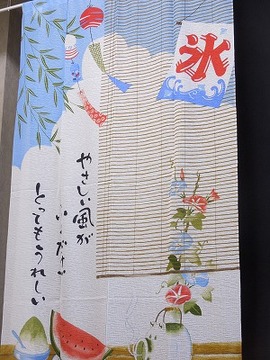 日本制 夏日气息 日式和风暖帘门帘窗帘子隔断玄关帘 包邮