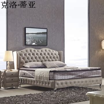 真皮床现代简约双人床1.8米皮艺床1.5小户型欧式家具储物床卧室床