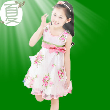 2016夏季新款儿童韩版裙子女孩六一表演礼服连衣裙公主中大童夏装