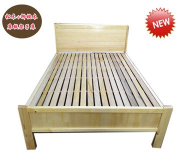 特价松木架子床 创意高档带柳桉木床板实木床 简约便捷单人双人床