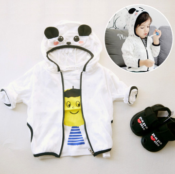 韩国正品超萌宝宝熊猫造型防晒衣 超薄透气吸汗 防蚊空调开衫