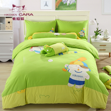 卡拉猫床品可爱卡通纯棉家纺床上用品床单被套枕套 正品包