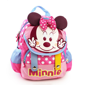 迪士尼幼儿园大中小班布书包 可爱萌2-6岁宝宝女童米妮双肩小背包